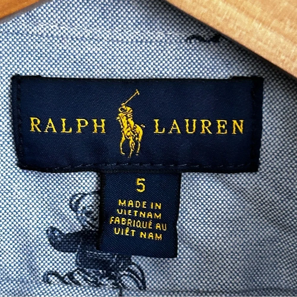 Ralph Lauren Polo Bear Oxford Long Sleeve Button Down Shirt